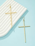 Gold Cross Earrings