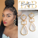 Crystal Triple Threat Earrings