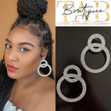 Platinum Loop Earrings