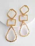 Crystal Triple Threat Earrings