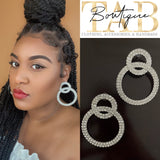 Platinum Loop Earrings