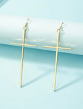 Gold Cross Earrings