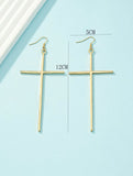 Gold Cross Earrings