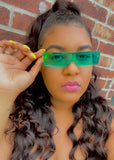 Ocean Blue Skinny Lens Sunglasses