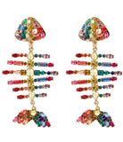 Rainbow Fishbone Earrings