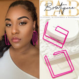 Hot Pink 3D Hoops