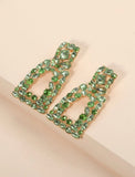 Green Sparkle Tower Earrings