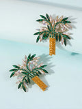 Studded Palm Tree Earrings