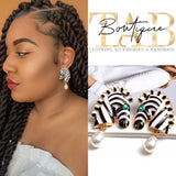 Zebra Head Earrings