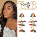 Rainbow Fishbone Earrings