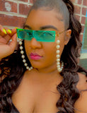 Ocean Blue Skinny Lens Sunglasses