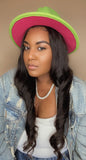 Pink Bottom Wide Brim Fedora