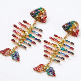 Rainbow Fishbone Earrings