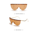 Golden Ombré Curved Temple Sunglasses