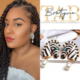 Zebra Head Earrings