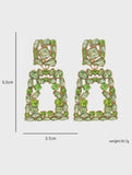 Green Sparkle Tower Earrings