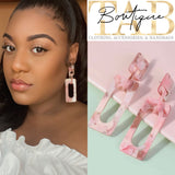 Pink Illusion Earrings