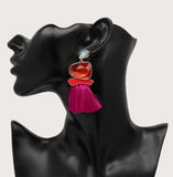 Pink Duster Earrings