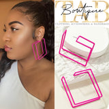 Hot Pink 3D Hoops