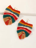 Rainbow Feathered Earrings