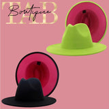 Pink Bottom Wide Brim Fedora