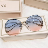 Pink Ombré Rimless Sunglasses