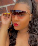 Purple Ombré Curved Temple Sunglasses