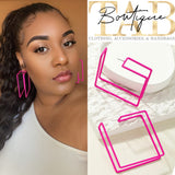 Hot Pink 3D Hoops