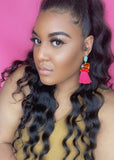 Pink Duster Earrings
