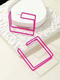 Hot Pink 3D Hoops