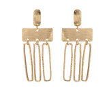 Gold Triple Dangle Earrings